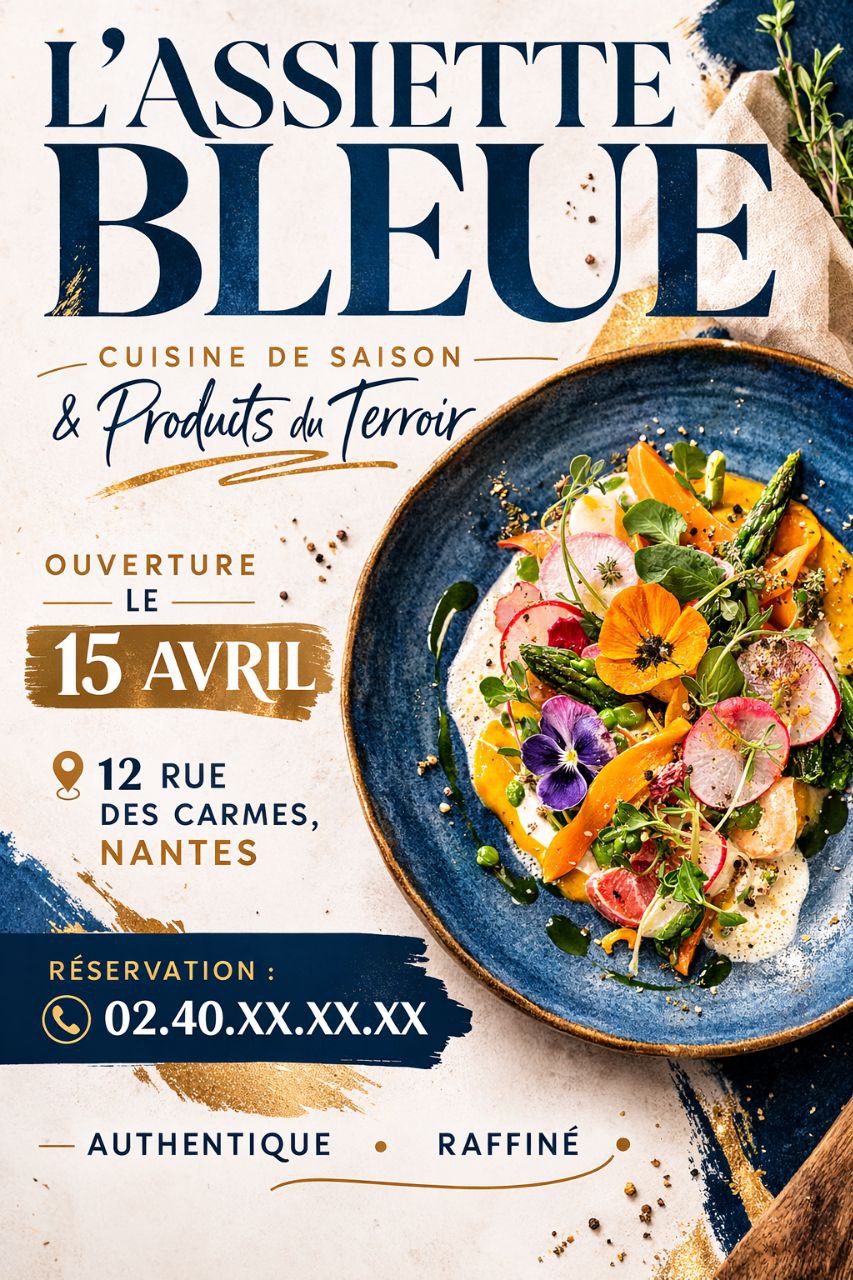 Affiche L'Assiette Bleue