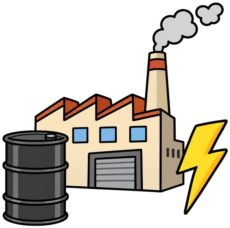 Illustration d'usine au trait, générée par ChatGPT
